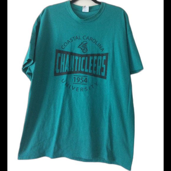 Port & Co T-Shirt Men’s Size 2XL Color Teal Coastal Carolina Chanticleers Tee - Picture 1 of 9
